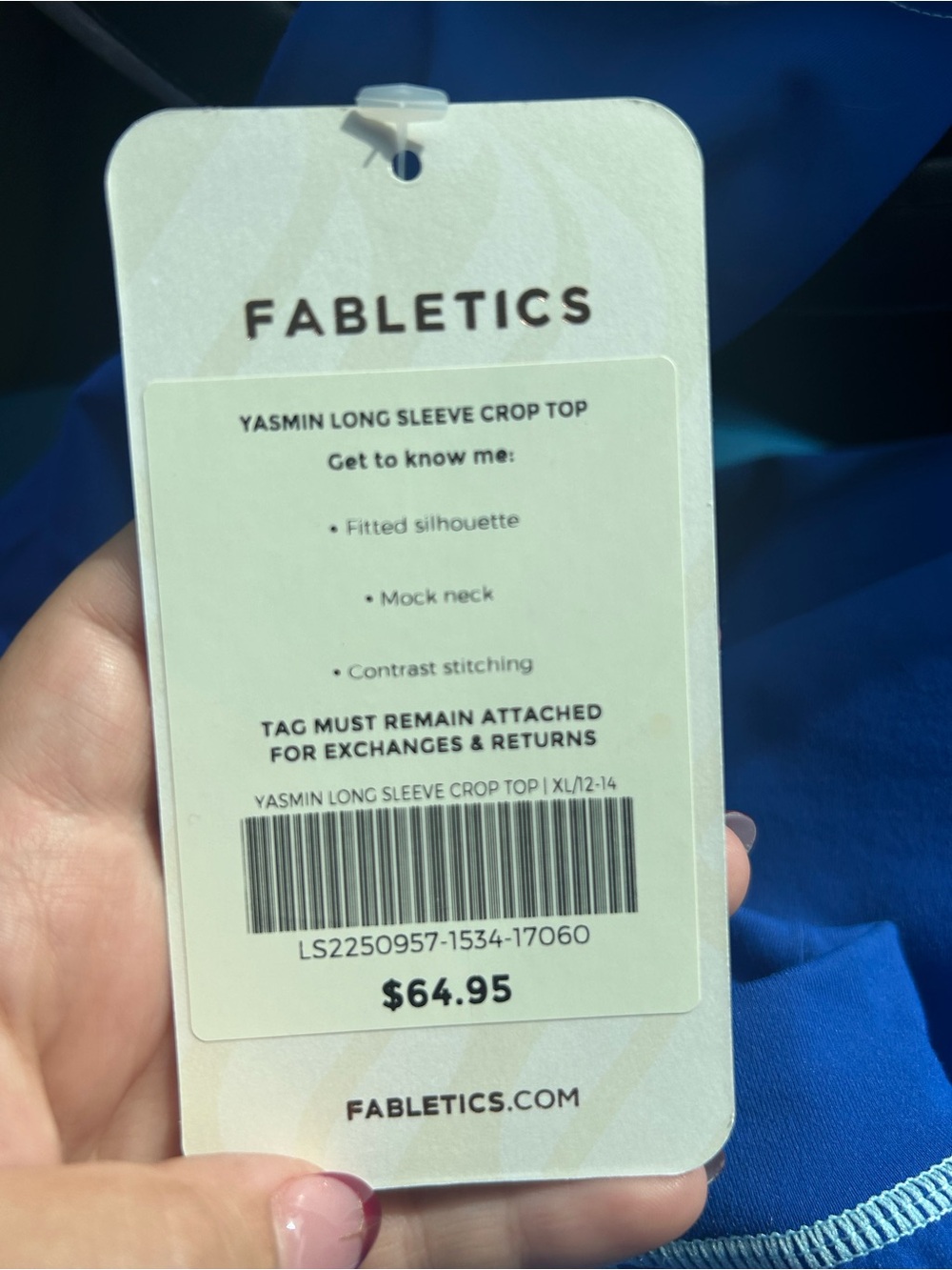 Fabletics long sleeve crop